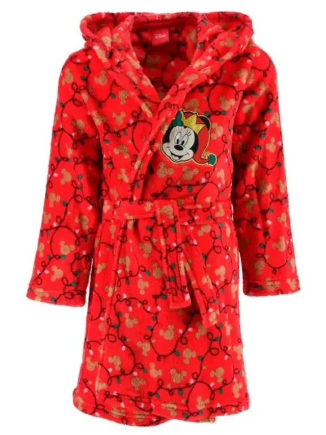 Disney Minnie Mouse Rode Kerst badjas 3 - 8 jaar Rood