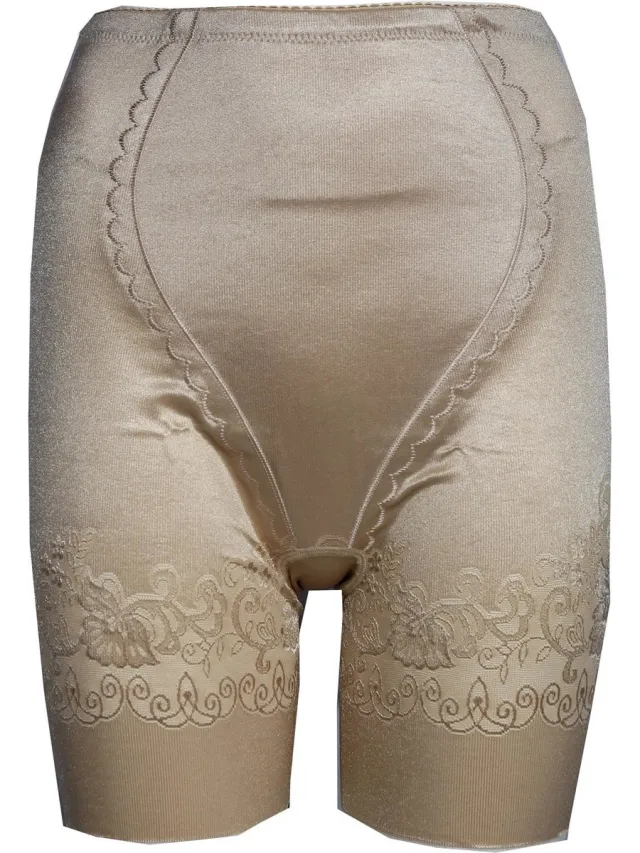 J&C corrigerende dames boxershort met kant - M - Beige