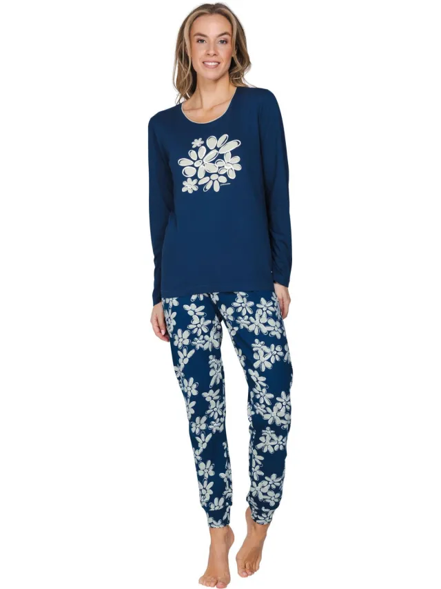 Pastunette Nordic Bloom pyjama donkerblauw