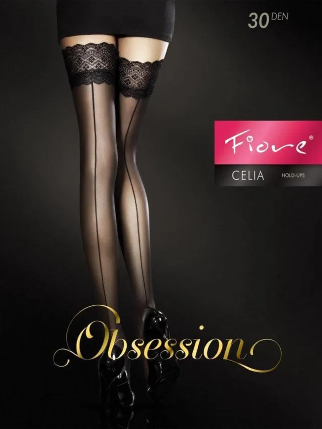 Fiore CELIA Stay-Ups 30 den - Black Zwart