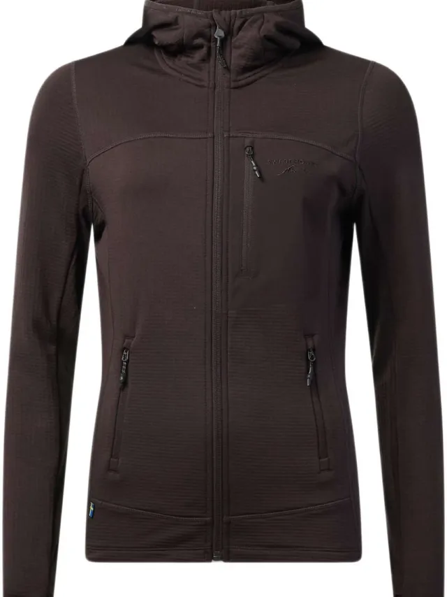 Swedemount Trondheim Midlayer Hoodie – Damestrui – Dk.Brown