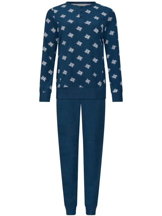Pastunette Moonlite - Pyjama/Huispak - Badstof - Donkerblauw