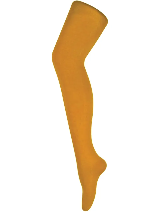 Sock Snob Dames 80 denier ondoorzichtige effen gekleurde panty's - Mosterd Mosterdgeel
