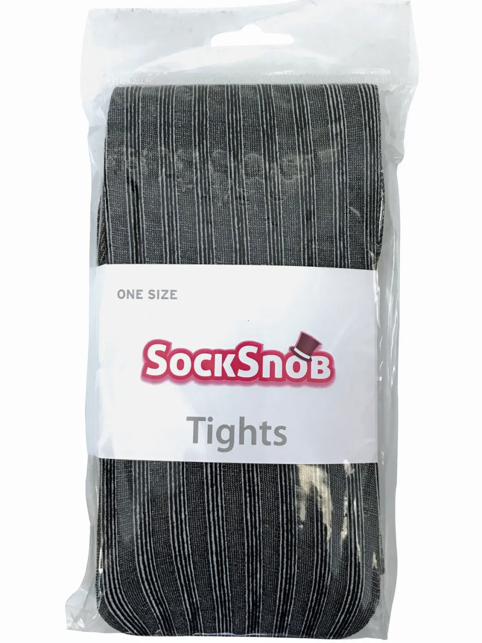 Sock Snob Dames80 denier ondoorzichtig patroon panty's - Geribbeld B / w zwart/wit, foto 2