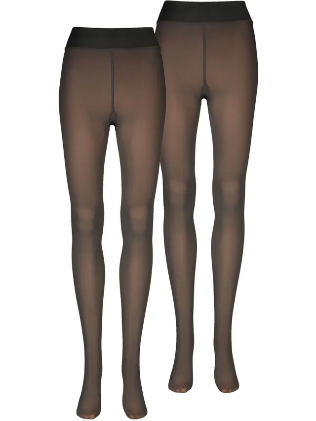 nur die Feinstrumpfhose Warm & Transparent Strapazierfähig zwart