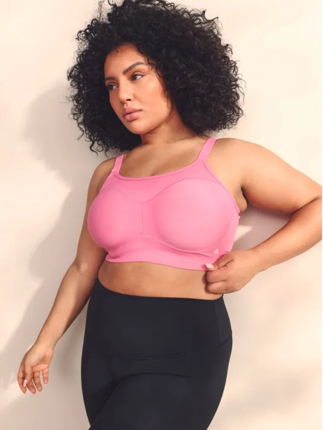 Next Dames - Ultimate Support Non Pad Minimising Bedrade Dry Tech Hoge impact Sportbeha - Roze Pink