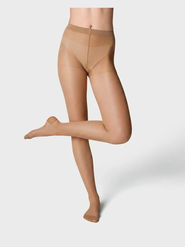 HEMA Panty light support 40 denier glans beige (beige)