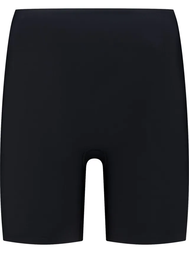 Bye Bra Mid Waist Low Back Shaping Shorts voor dames, onzichtbaar naadloos ondergoed voor outfits met open rug, siliconen voor optimale pasvorm, zachte stof (zwart, XL)