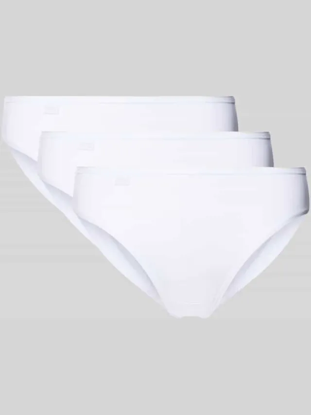 Sloggi Slip met labeldetail in set van 3 Wit