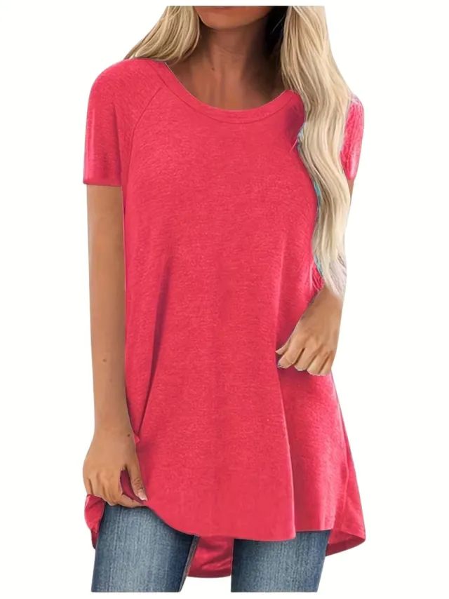 Currero Topje Dames - Top Kleding - Shirt - Blouse - Kort - Volwassen - Watermeloen Rood