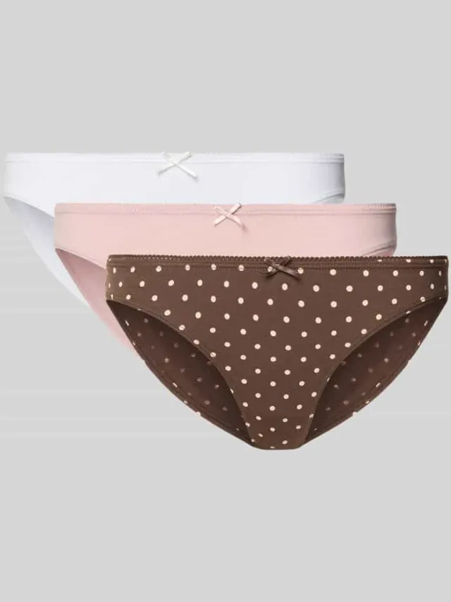 Jake*s Casual Slip van katoenmix in set van 3 Lichtroze