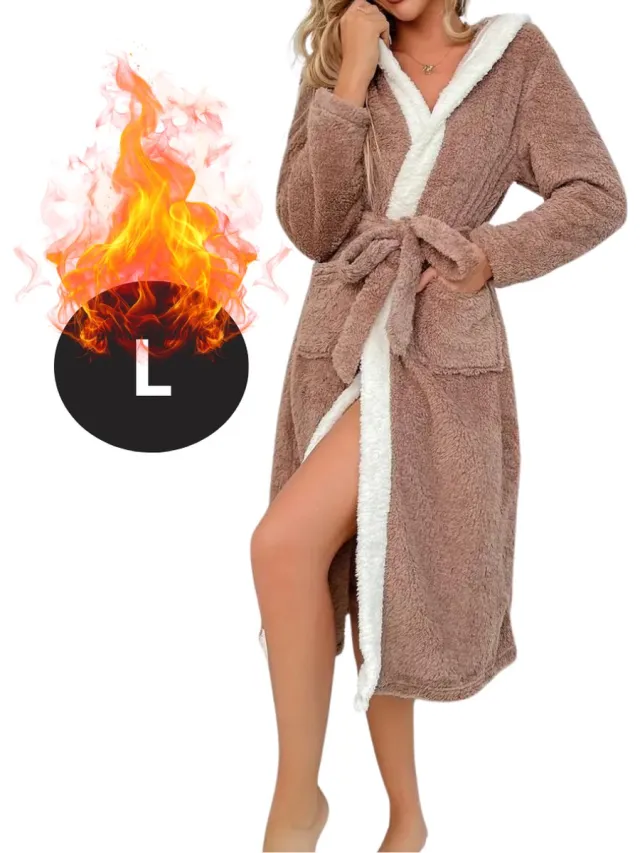 Bovista Badjas Dames - Fleece - Katoen - Badstof - Sauna - Hamam - Wafel - Bathrobe - Duster - Ochtendjas - Spa - Kimono - Zwart