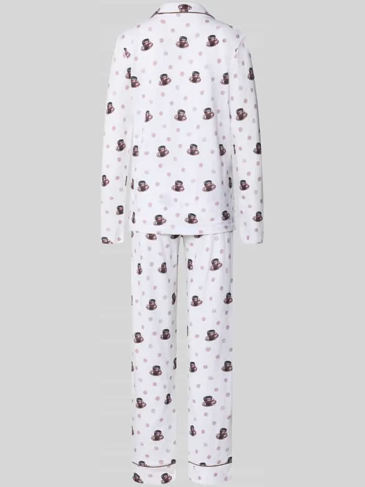 LOUIS & LOUISA Pyjama-set van puur katoen model 'Meine Auszeit' wit, foto 2