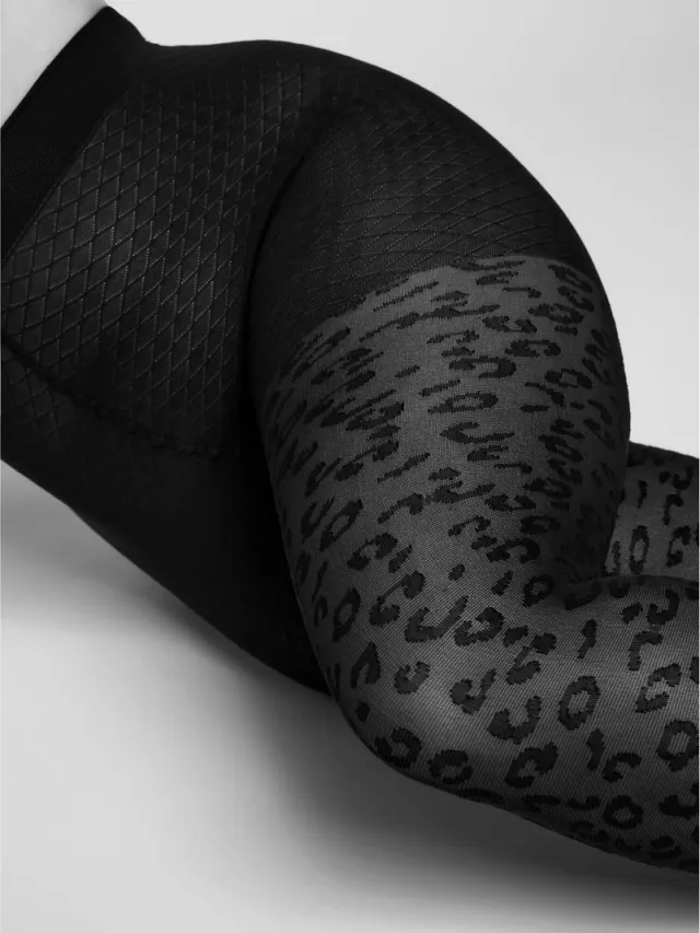 Camano , Curb-accentuerend, elegantie, stijl, luipaardprint, comfortabel, duurzaam, drukvrije tailleband. black