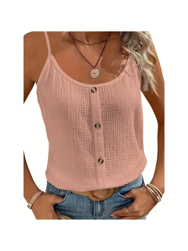 Currero Topje Dames - Top Kleding - Shirt - Blouse - Kort - Volwassen - Garnalen Roze