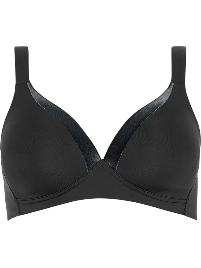 Naturana Soft bh met glansband - 5119 - Zwart