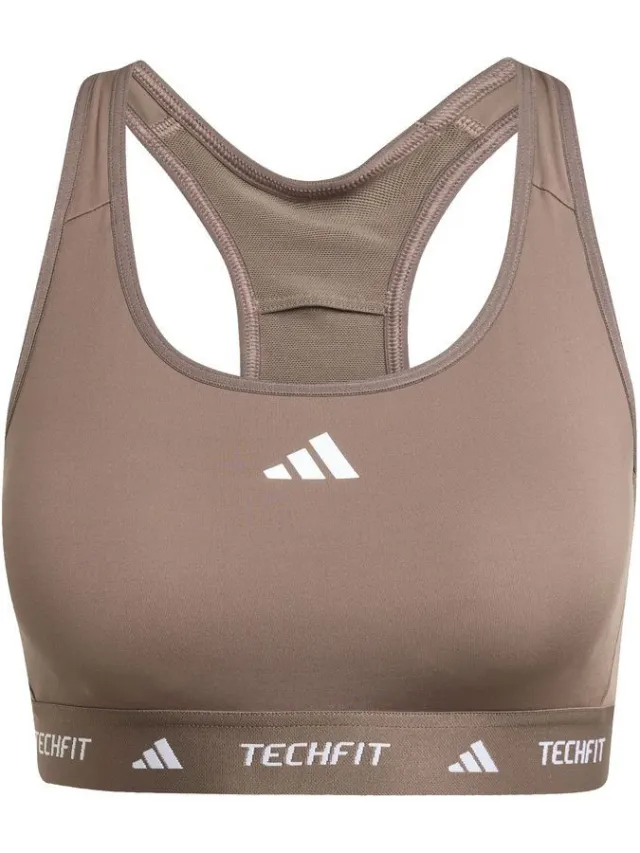 Adidas Techfit sportbeha bruin