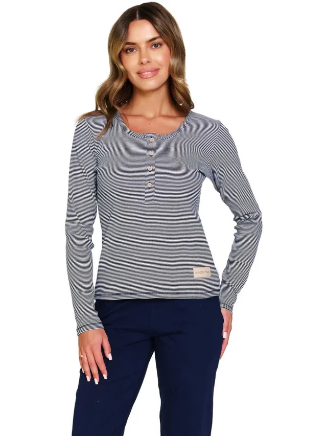 Doctor Nap Dames Pyjama Familie Gezin Matching Blackberry PM.7352 40 / Blauw