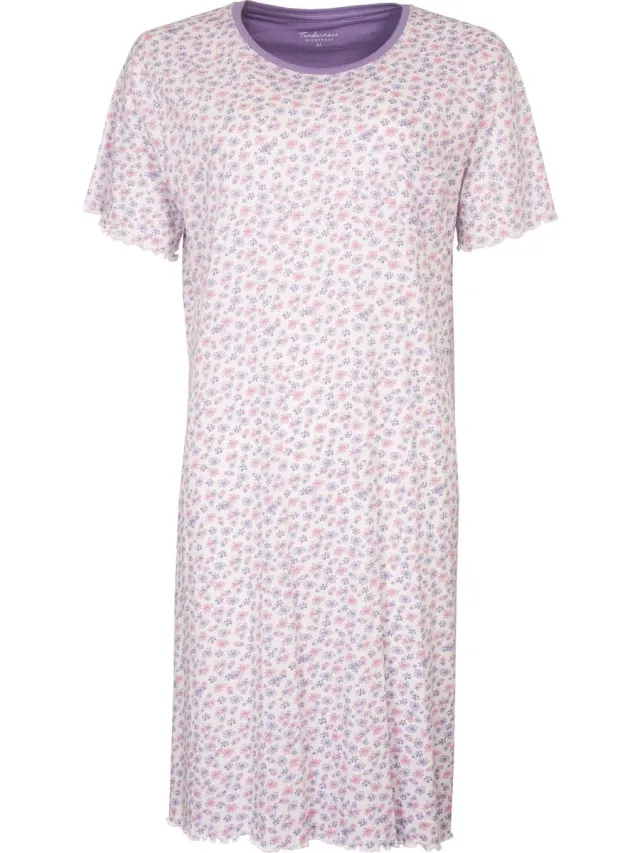 Tenderness Dames Nachthemd - Bigshirt - Katoen - Paars