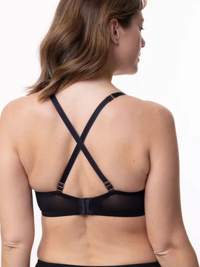 Dorina Niet voorgevormde BH - Met beugel - Addi - Balconette bhson - Zonder vulling - 70G - Zwart