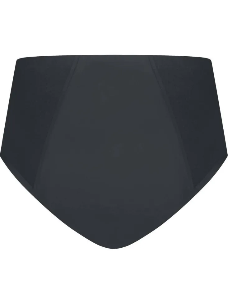 Moodies Undies sterk absorberende seamless high waist menstruatieslip zwart, foto 3