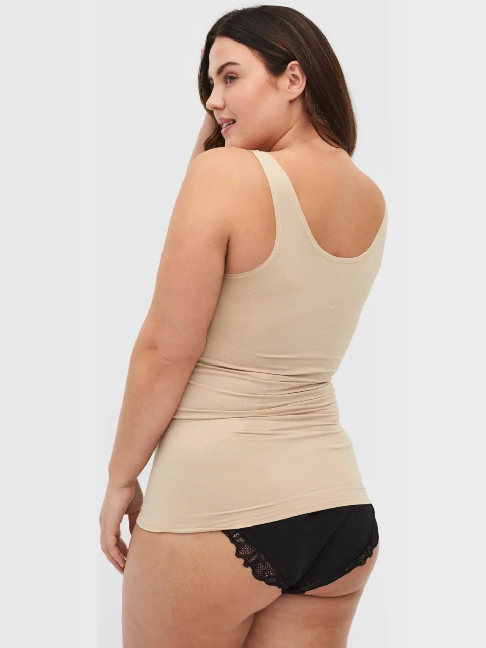 Zizzi corrigerend hemd lichtbeige, foto 5