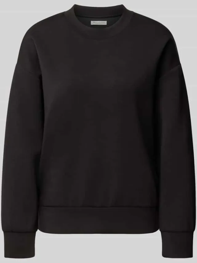 Marc O'Polo Regular fit shirt met lange mouwen van pyjama met verlaagde schouders zwart, foto 2