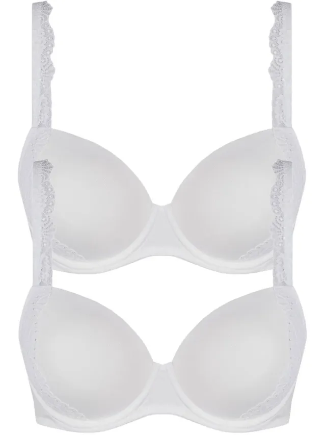 Nina von C. 2-pack bh met cups Romance Wit Wit