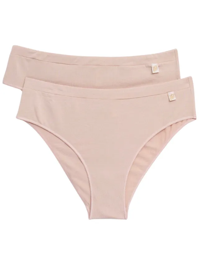 Luna Splendida Slips Luna Splendida Set van 2 slipjes Micro Touch Comfort Splendida Beige