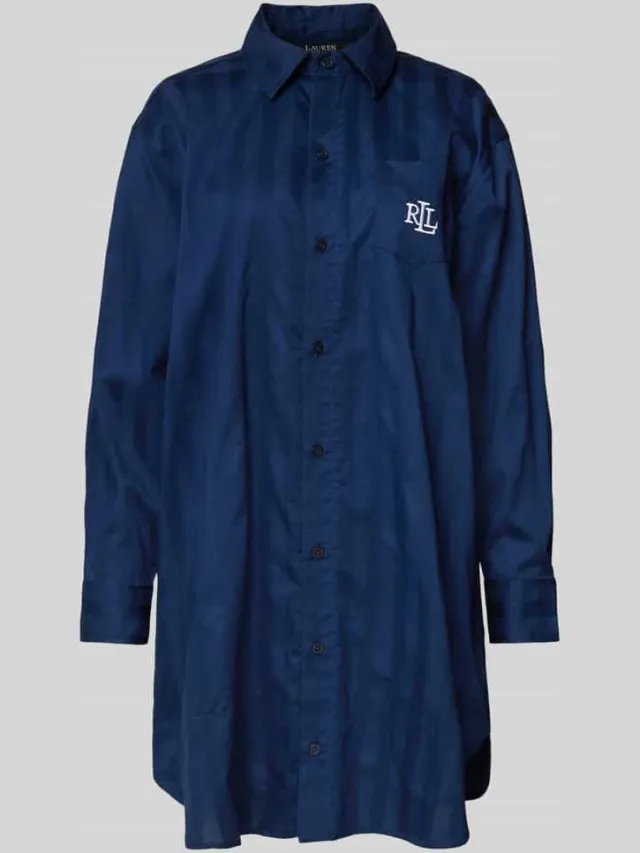 Lauren Ralph Lauren Nachthemd met borstzak Donkerblauw