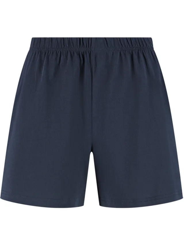 Yumeko pyjama shorts dames jersey midnight blauw l Midnight Blue