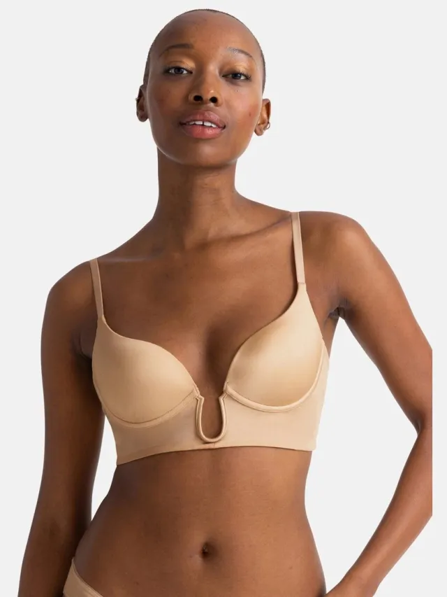 Dorina BH diepe decolleté - Plunge Bh - Sublime Sculpt - 70B - Beige.