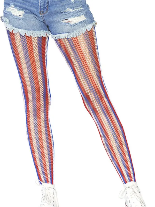 Leg Avenue Americana striped pantyhose ["Meerkleurig"]