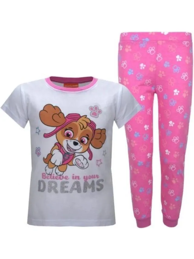 PAW Patrol pyjama - roze met wit - PAW pyama - maat 92 / 98
