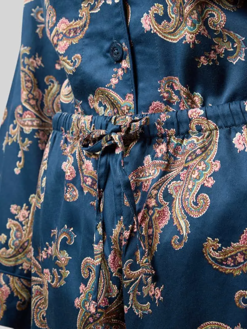 Lauren Ralph Lauren Regular fit pyjama-set van katoen- en viscosemix donkerblauw, foto 2