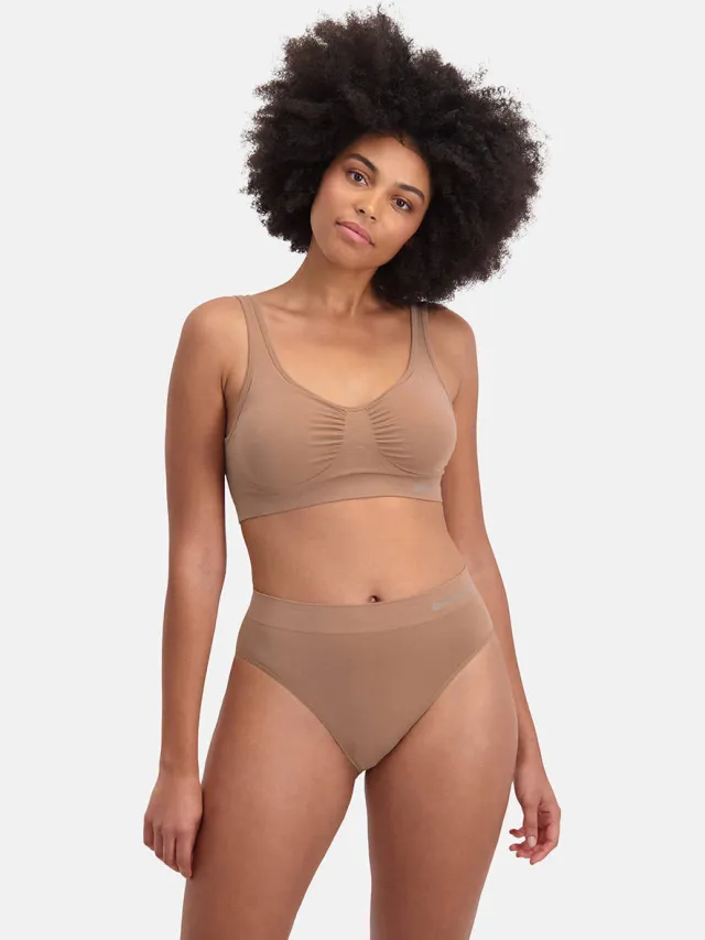 Bamboo Basics Fleur seamless voorgevormde bh top donker oudroze