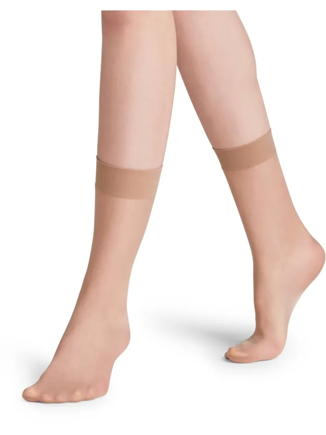 Falke Seidenglatt eenkleurig materiaal transparant 15 DEN sokken dames transparant-42 beige 4859