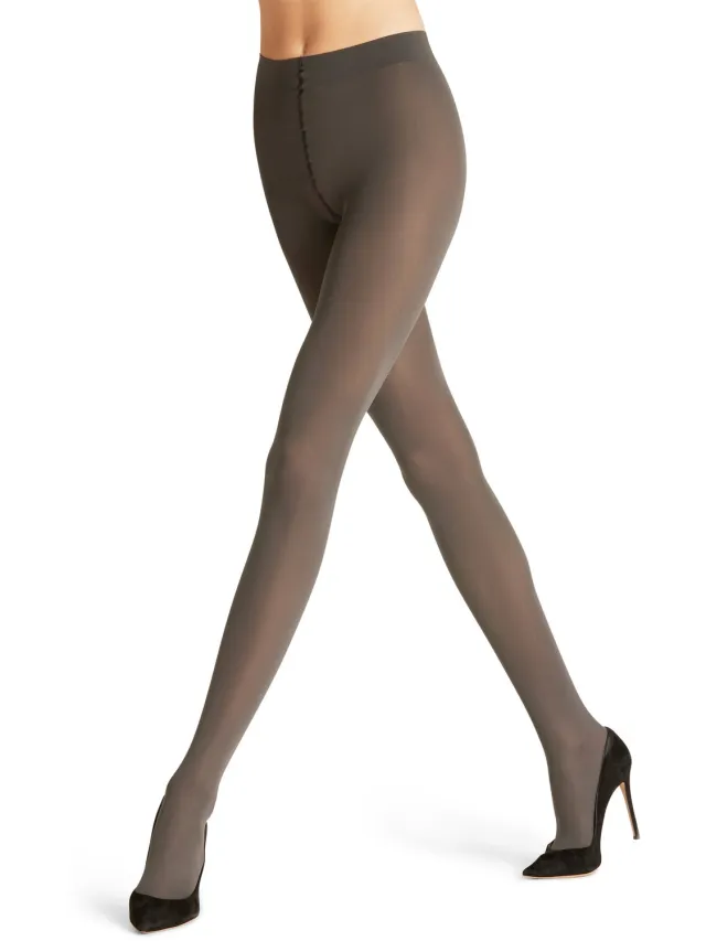 Falke Seidenglatt eenkleurig materiaal ondoorzichtig 40 DEN panty dames grijs-M grijs 3275