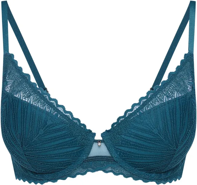 Henderson Flore - Push-upbeha - Turquoise - Plantaardige kant