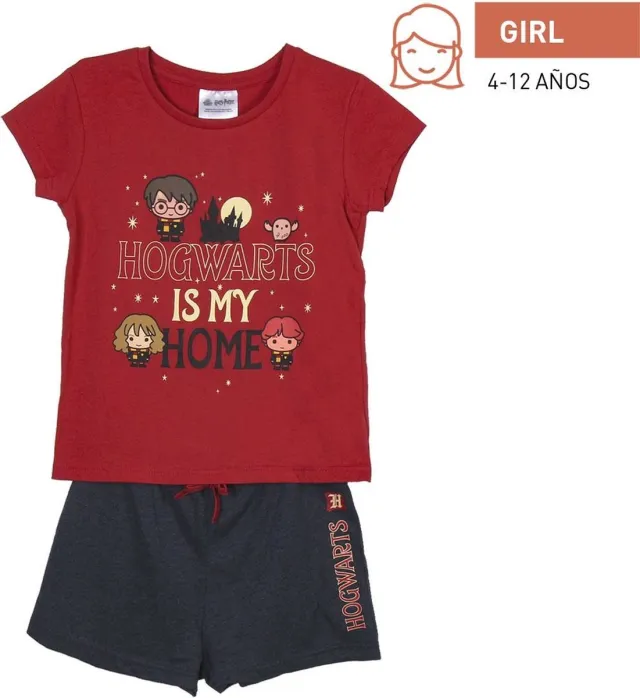 Harry Potter Shortama Hogwarts is my Home Dark Red / Blue
