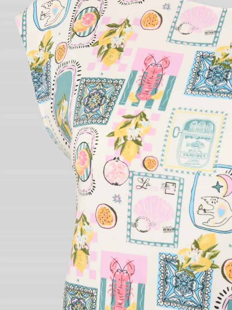 SKINY Nachtjapon van modalmix in all-over look offwhite, foto 3