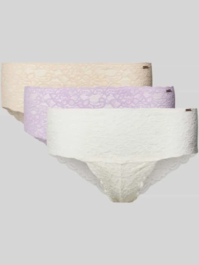 Dorina Slip van kant in comfortabel design in een set van 3 stuks, model 'LANA' lila, foto 2
