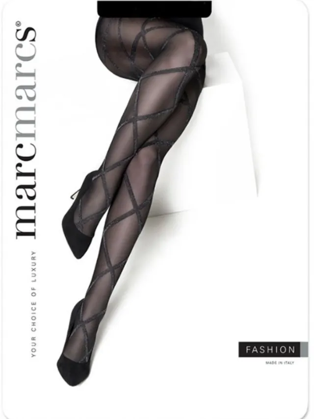 marc marcs MarcMarcs fantasie panty maat S/M zwart/zilver