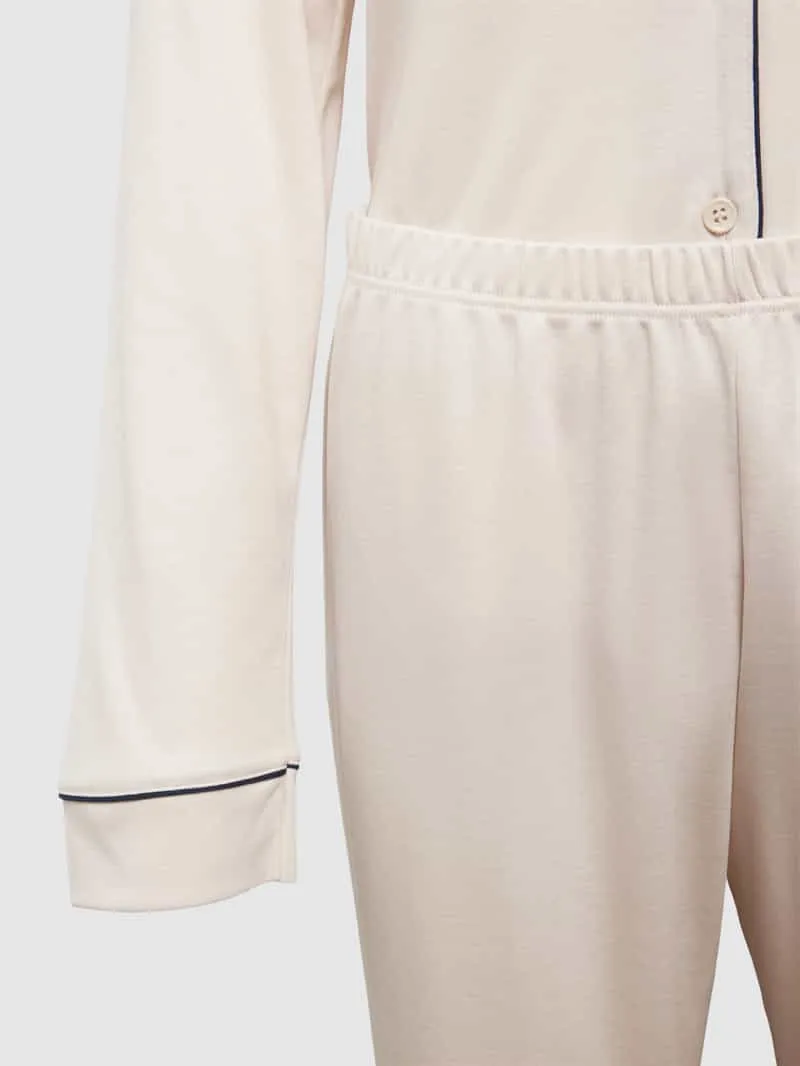 Hanro Regular fit pyjama van puur katoen Offwhite