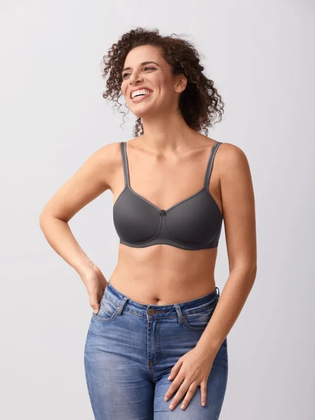 AMOENA BENELUX Amoena Mara Voorgevormde Prothese Bh Mara SB dark grey melange - maat EU 100D / FR Grijs