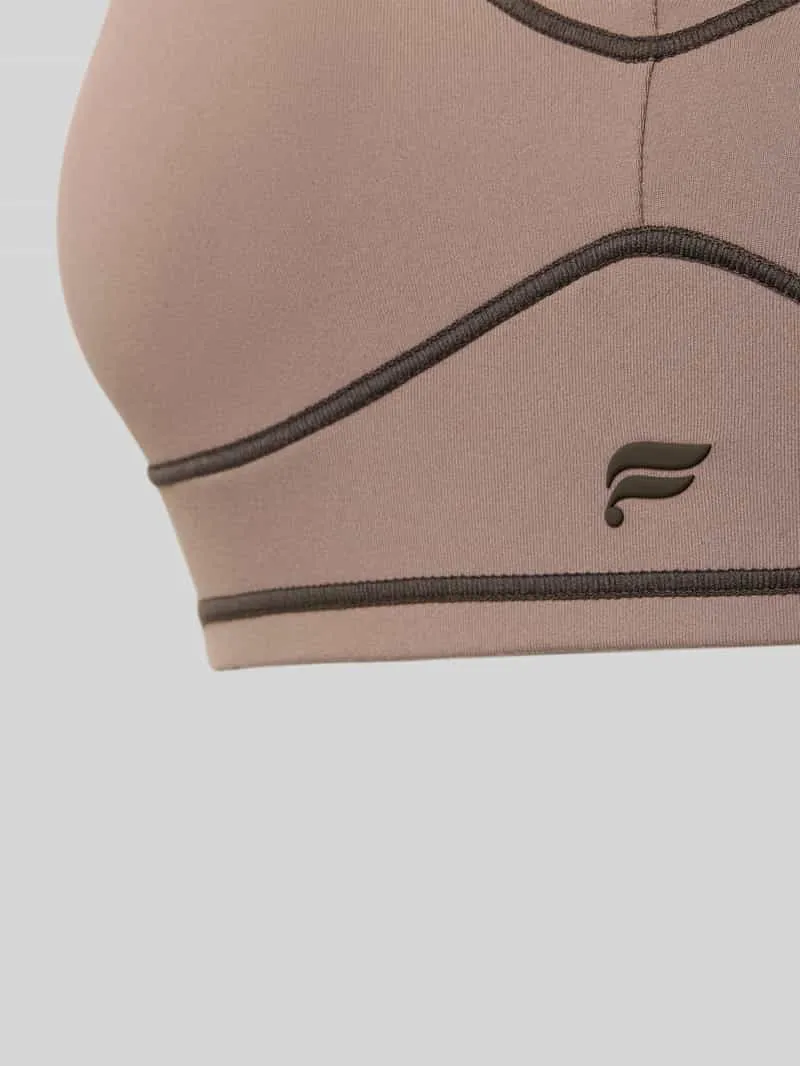 Fabletics Slim Fit sport bh met logodetail model 'PURELUXE' taupe, foto 3