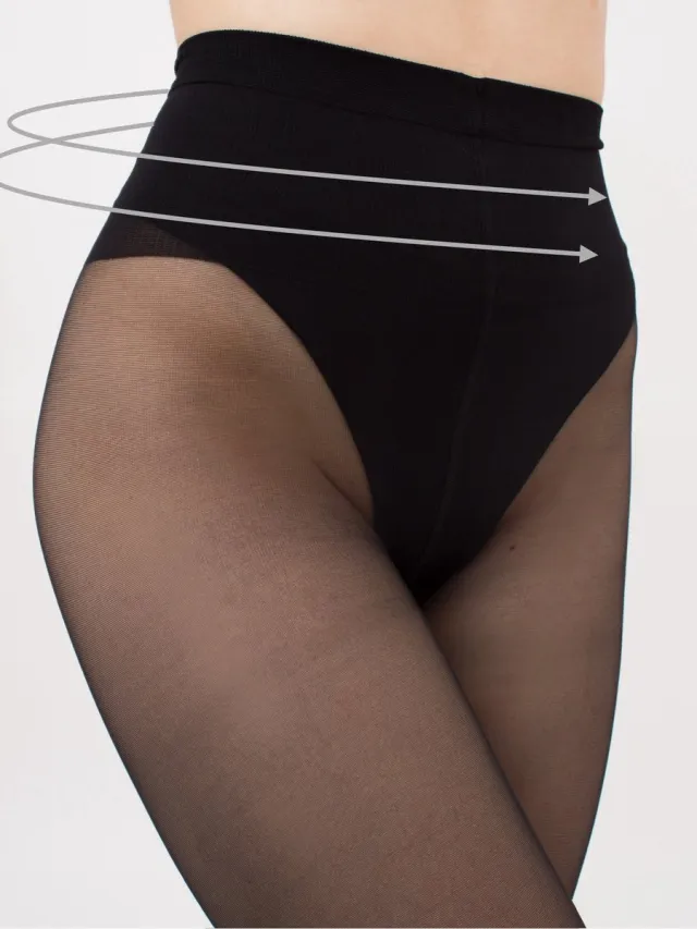 Giulia Talia Modelling 40 - Panty - In Shape- Corrigerend - Figuur Corrigerend - Talia - 40 Den - Large - Zwart