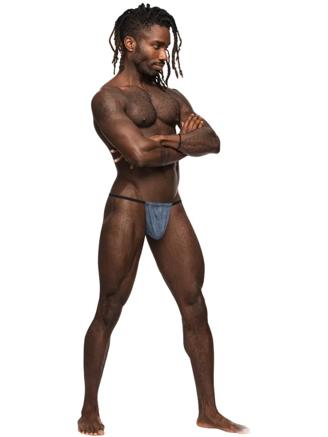 Male Power Posing Strap - Één maat - Blauw