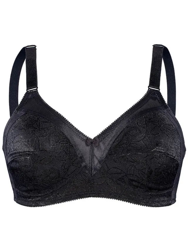 Sassa Zachte BH Glanzende Jacquard Zwart