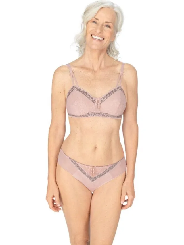 Amoena Cherish SB Prothese Bh Cher SB C0585 - dusky pink/light grey - maat EU 75D / FR Roze